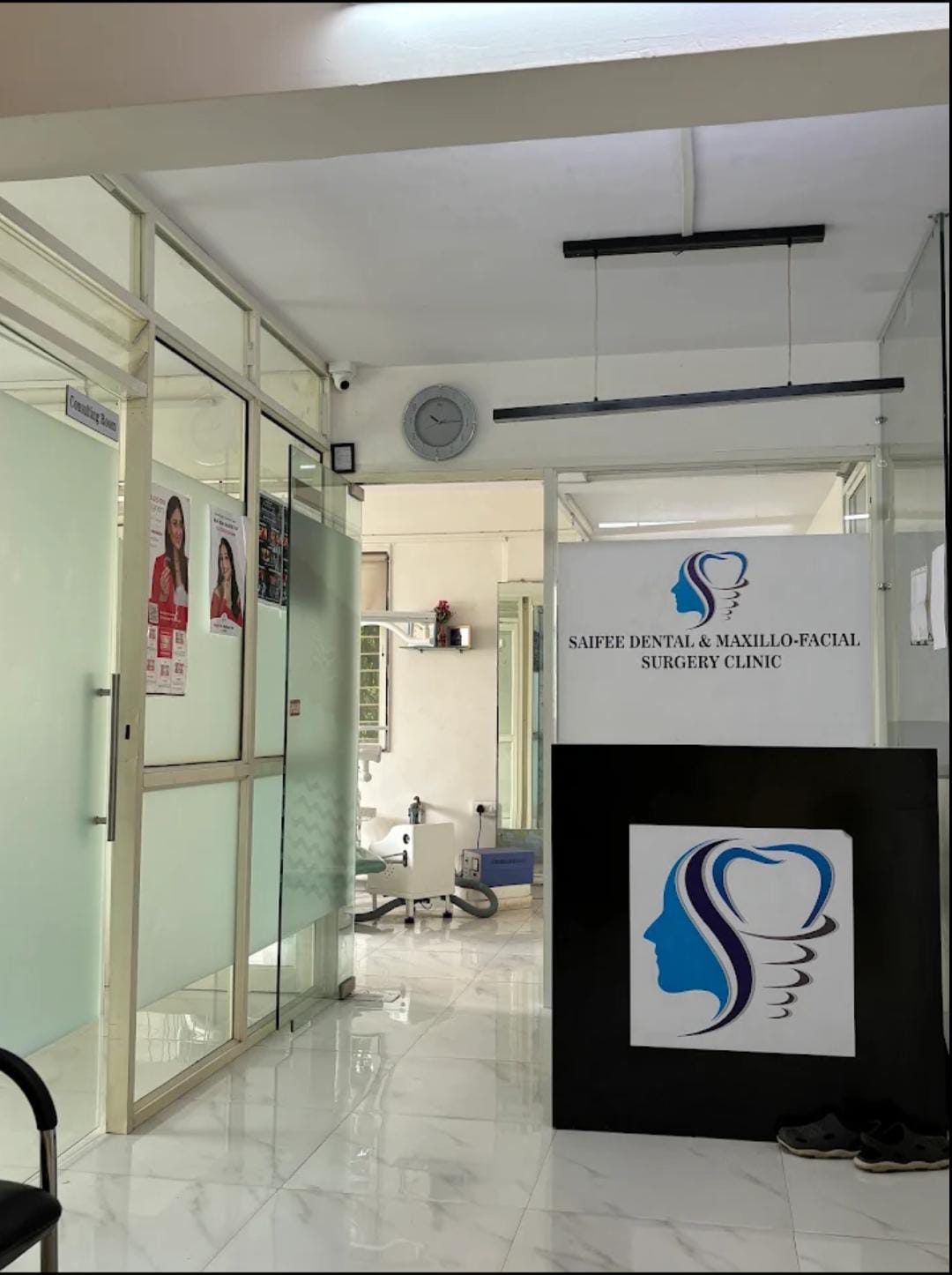 Saifee Dental & Maxillofacial Surgery Clinic entrance and signage